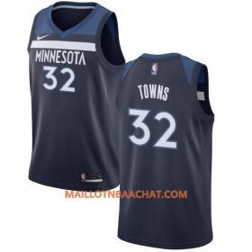 Maillot NBA Minnesota Timberwolves Karl-Anthony Towns 32 Nike 2017-18 Navy Swingman - Homme